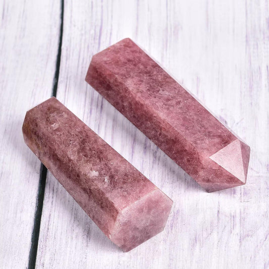 VIZYTOU red healing crystal wand enhances desk decor and mindful focus.