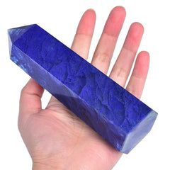 Vizytou blue quartz obelisk adds calming energy to home decor