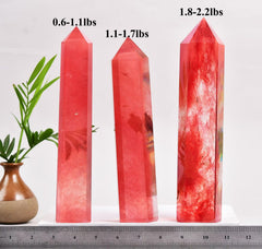 Vizytou natural quartz obelisk makes a striking crystal gift