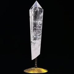 VIZYTOU white crystal wand point for meditation and energy focus.