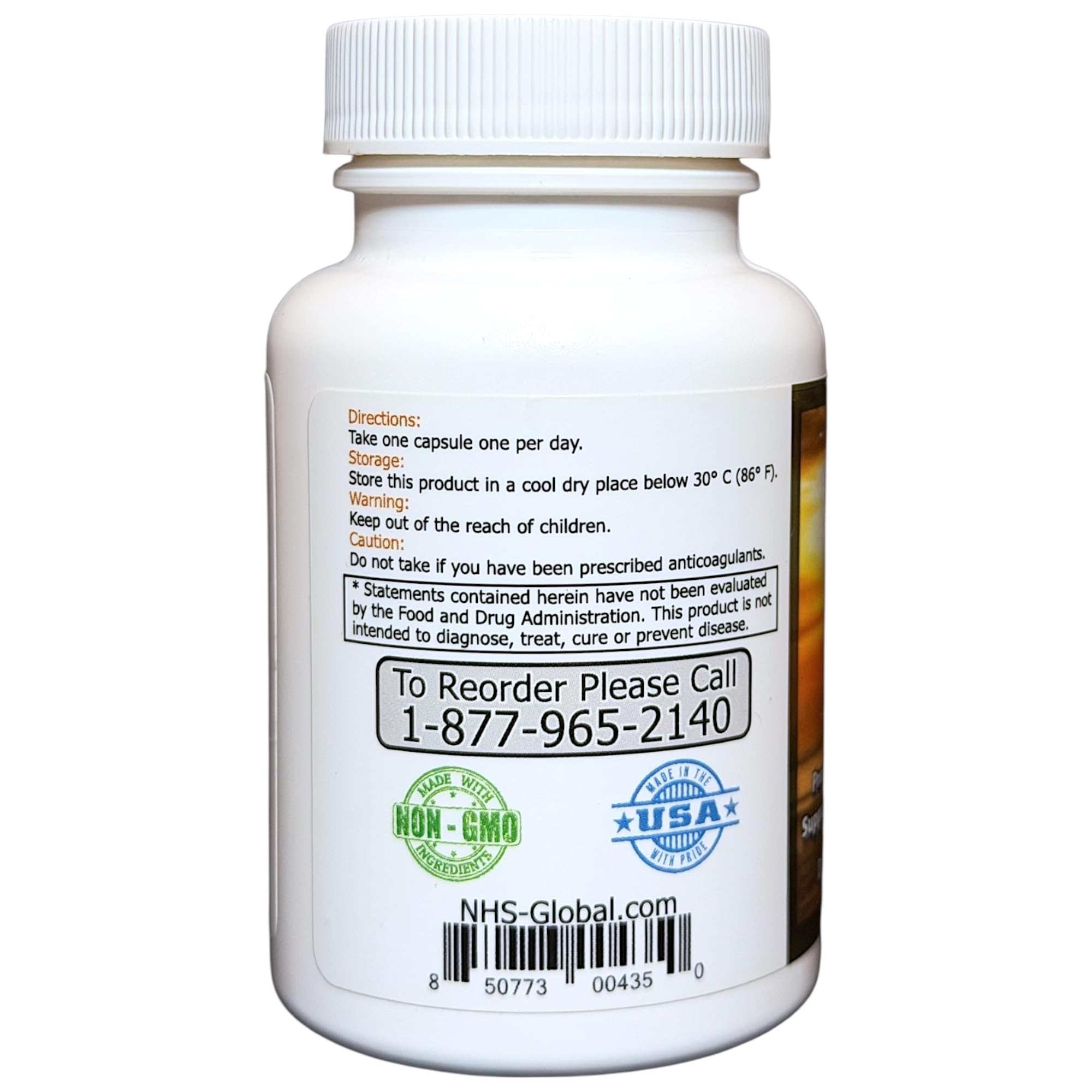 vk2 bottle side with pharma-grade yellow color signaling premium quality