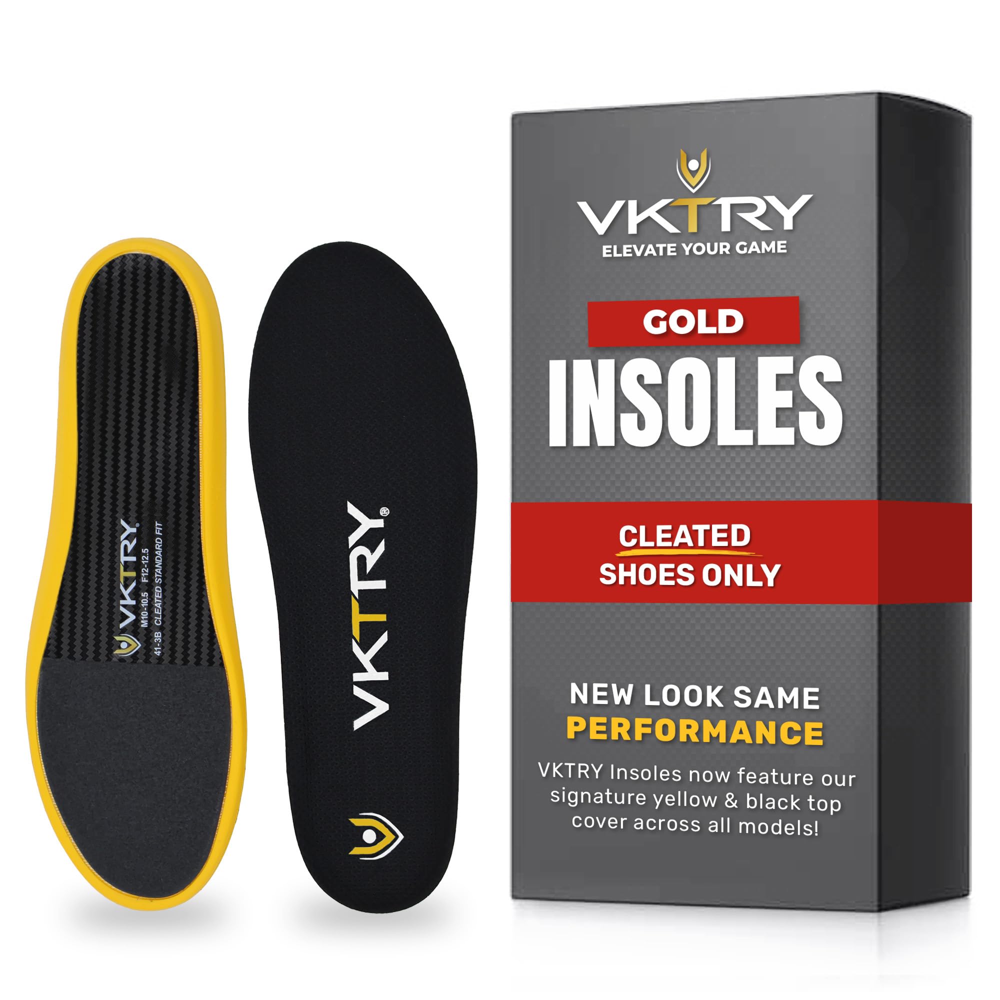 VKTRY Gold carbon-baseplate insole boosts explosiveness in cleated shoes