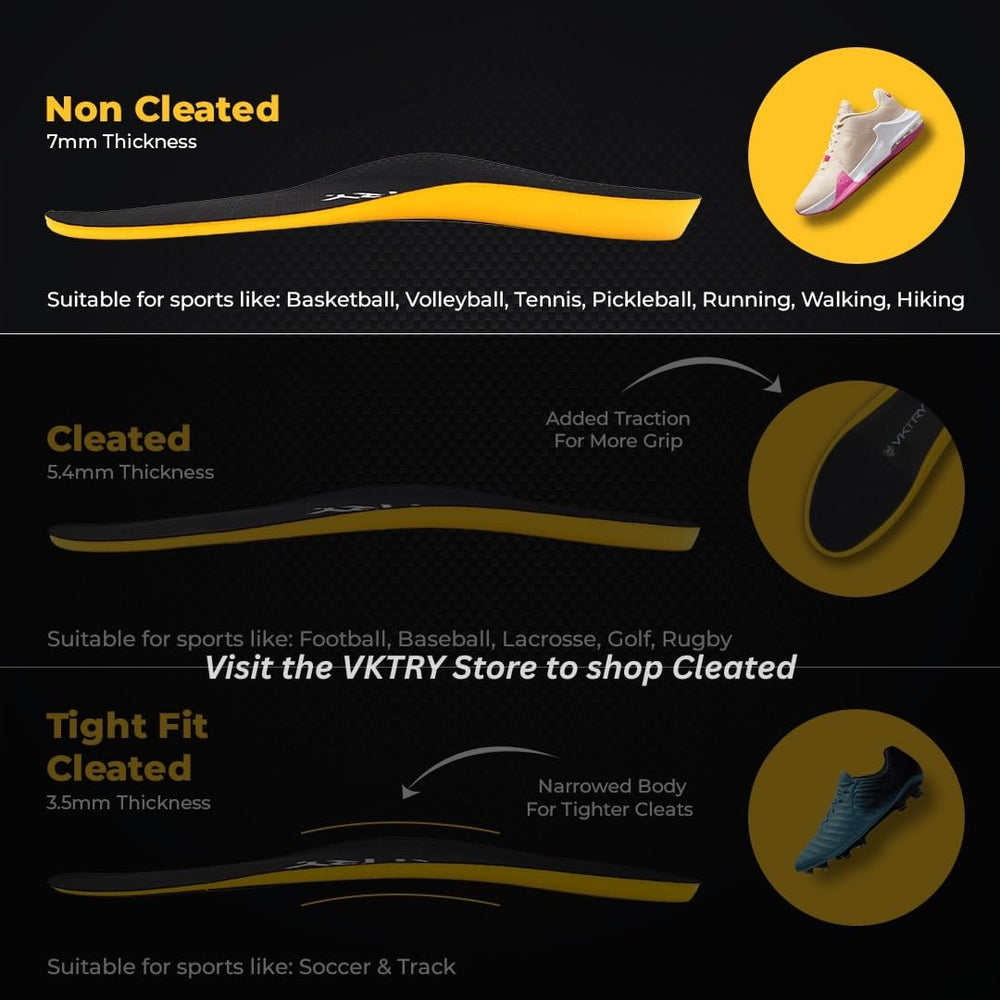 Close-up of VKTRY Gold carbon fiber texture for stable cushioning.