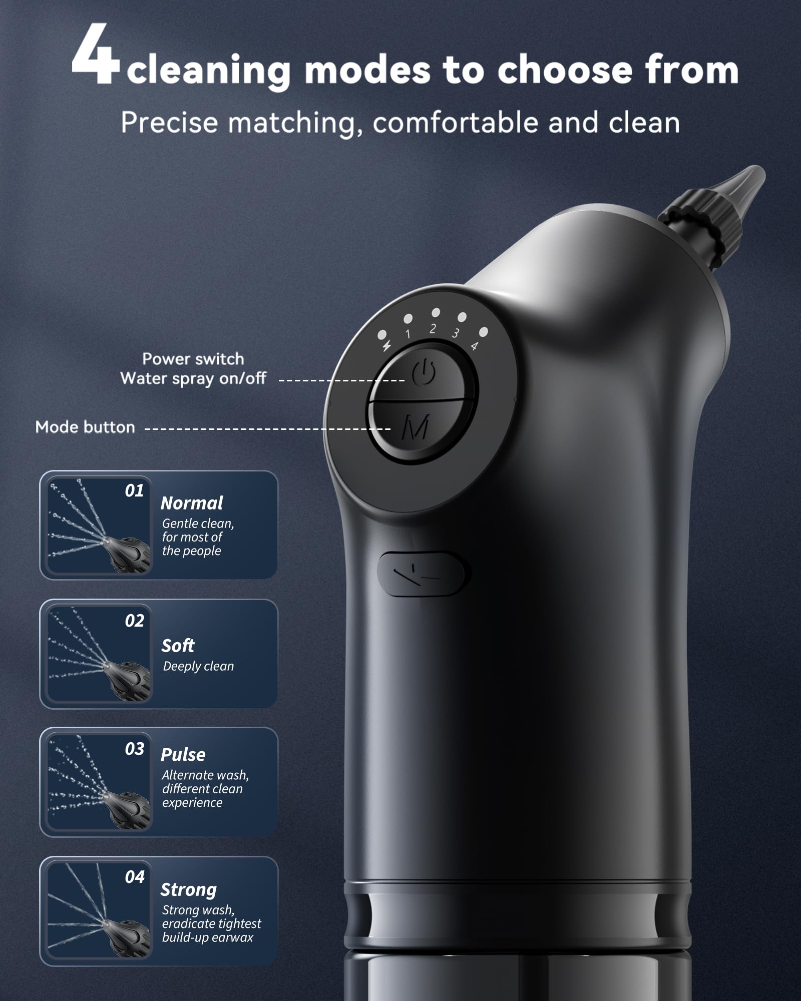 VLINGQI wireless ear cleaner design allows hands-free use during routines.