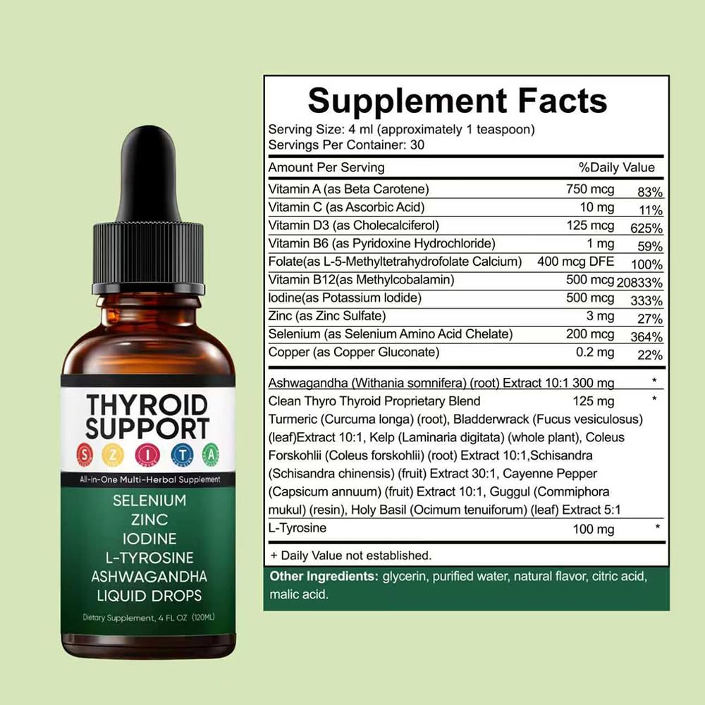 Vlsdoin Kindled Thyroid Support Drops dropper showing precise dosing for convenience