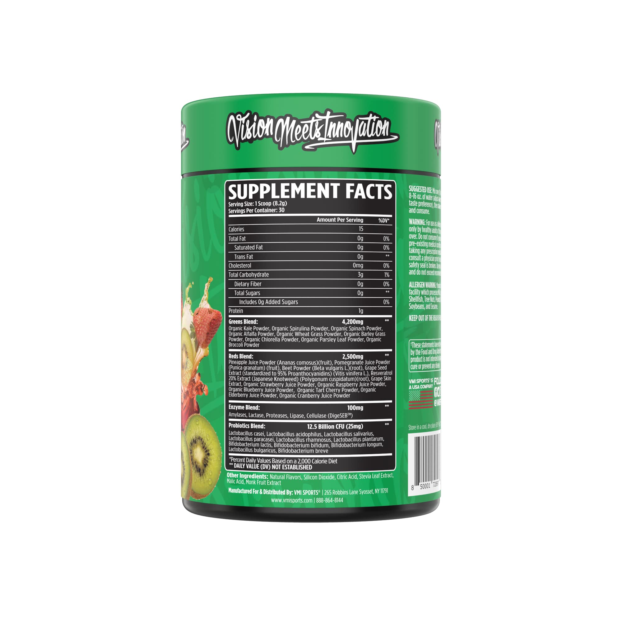 Probiotics icon emphasizing gut health for VMI Sports Greens + Reds.
