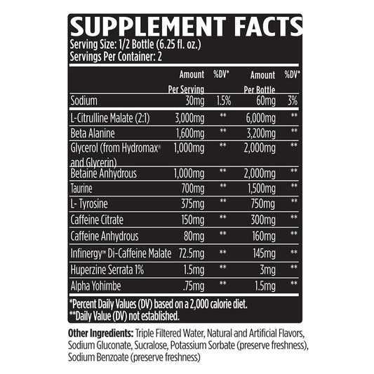 Close-up of the KXR bottle pour showing convenient pre-workout use.