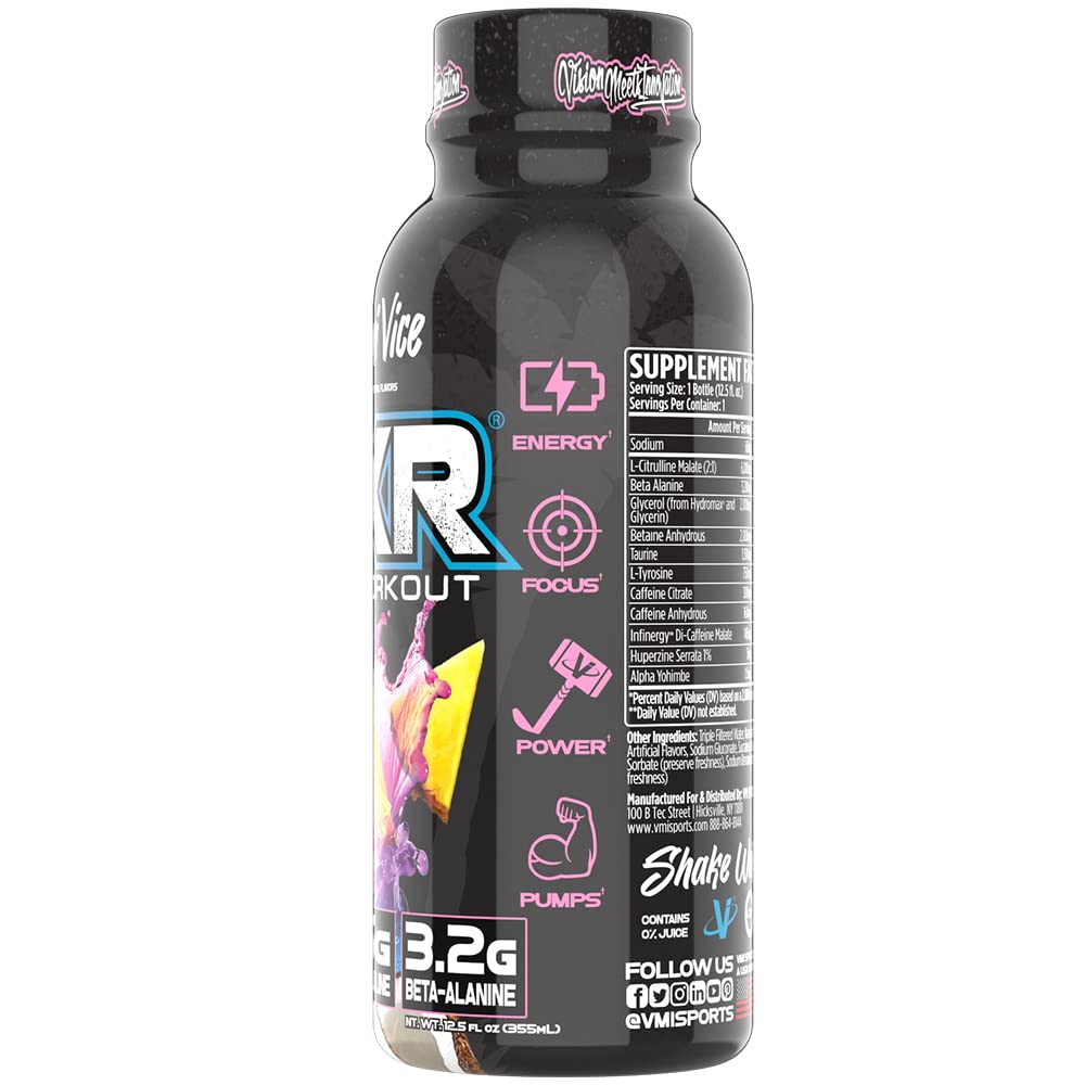 KXR ingredients panel emphasizing beta-alanine and hydration support.