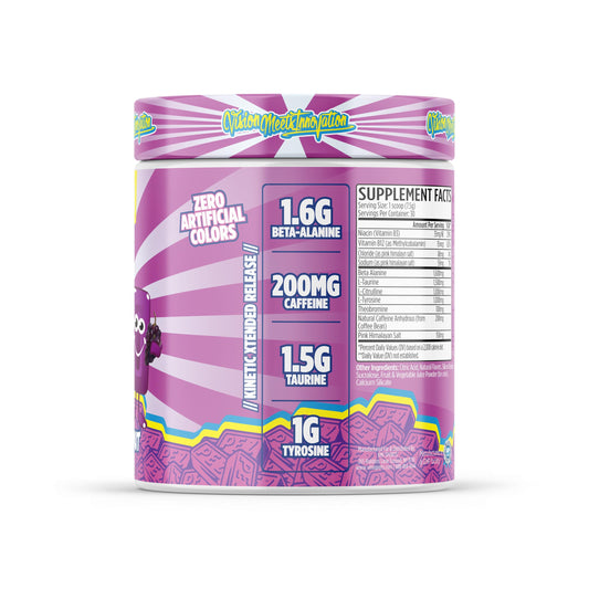 VMI Sports KXR pre-workout scoop showing powder texture for quick energy boost.