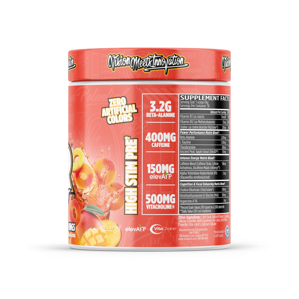 KXR label close-up shows caffeine and beta-alanine blend.