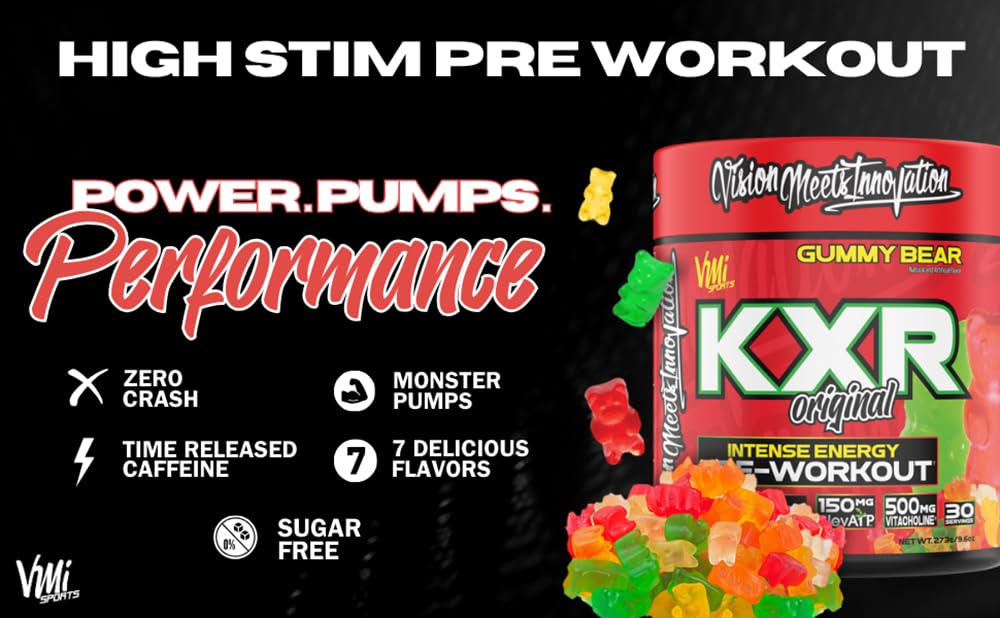 Scoop of KXR pre-workout for precise portioning and quick mixing