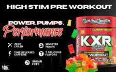 Scoop of KXR pre-workout for precise portioning and quick mixing