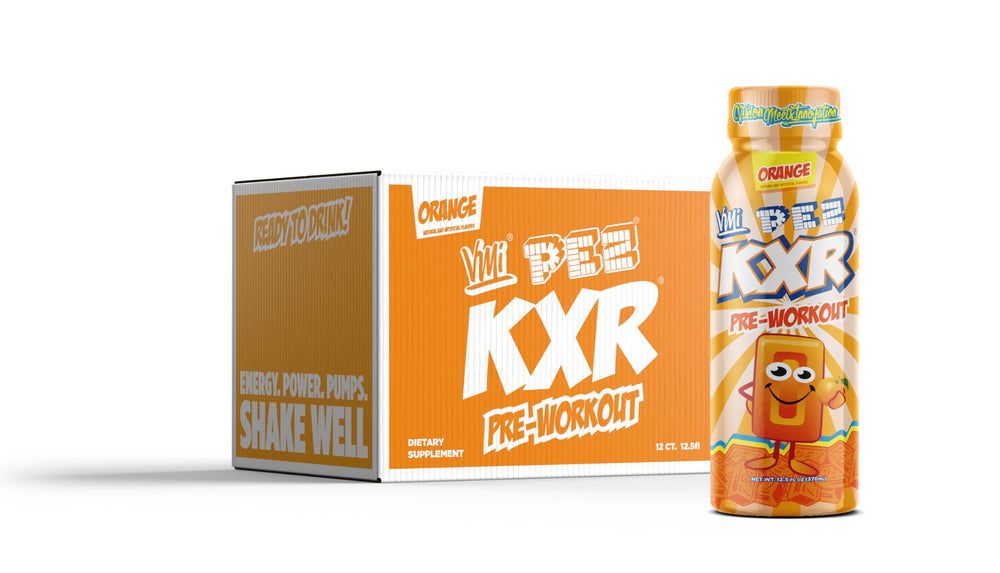VMI Sports KXR ready-to-drink bottle for on-the-go energy before training.