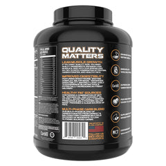 Closeup of Major Mass ingredients highlighting protein blend and macros