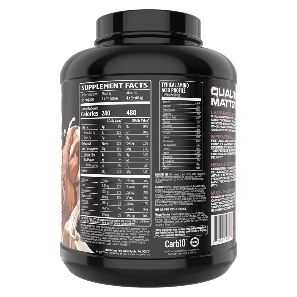 VMI Sports Major Mass glass with shake illustrating mixability and smooth texture