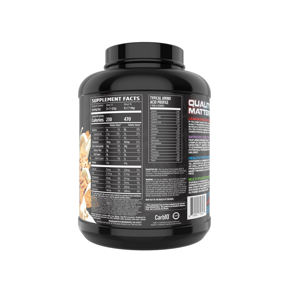 VMI Major Mass shake glass ready for post-workout recovery