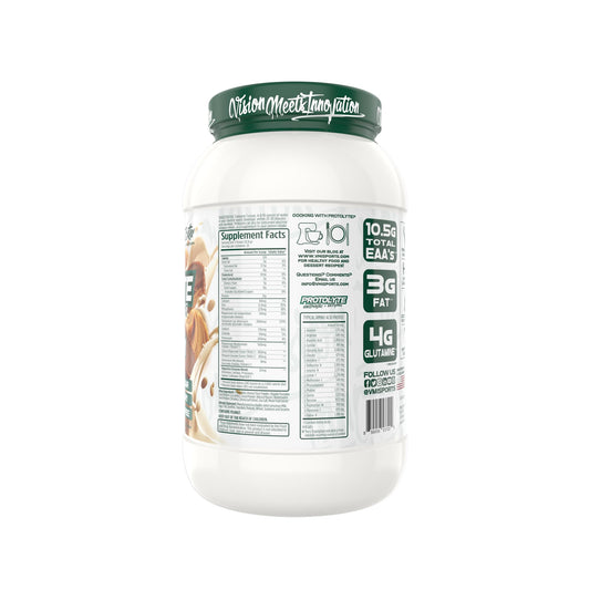 VMI Sports Protolyte natural plant protein shaker-mixing for a convenient recovery drink after workouts.
