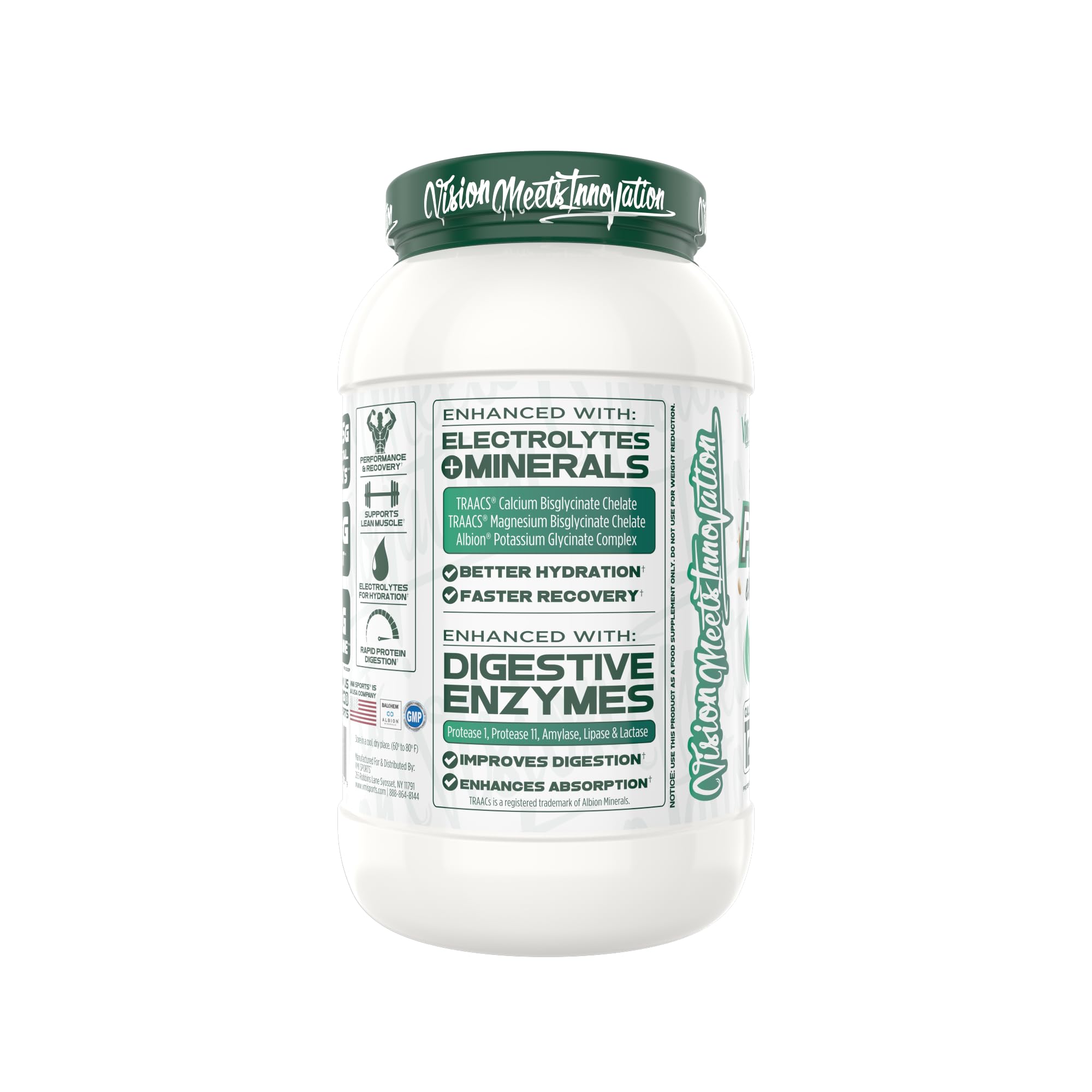 VMI Sports Protolyte natural plant protein in smoothie, tasty and energizing after workouts.