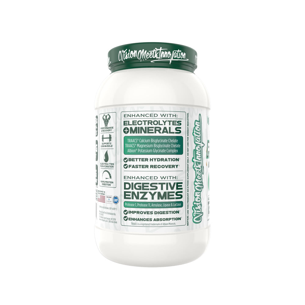 VMI Sports Protolyte natural plant protein in smoothie, tasty and energizing after workouts.