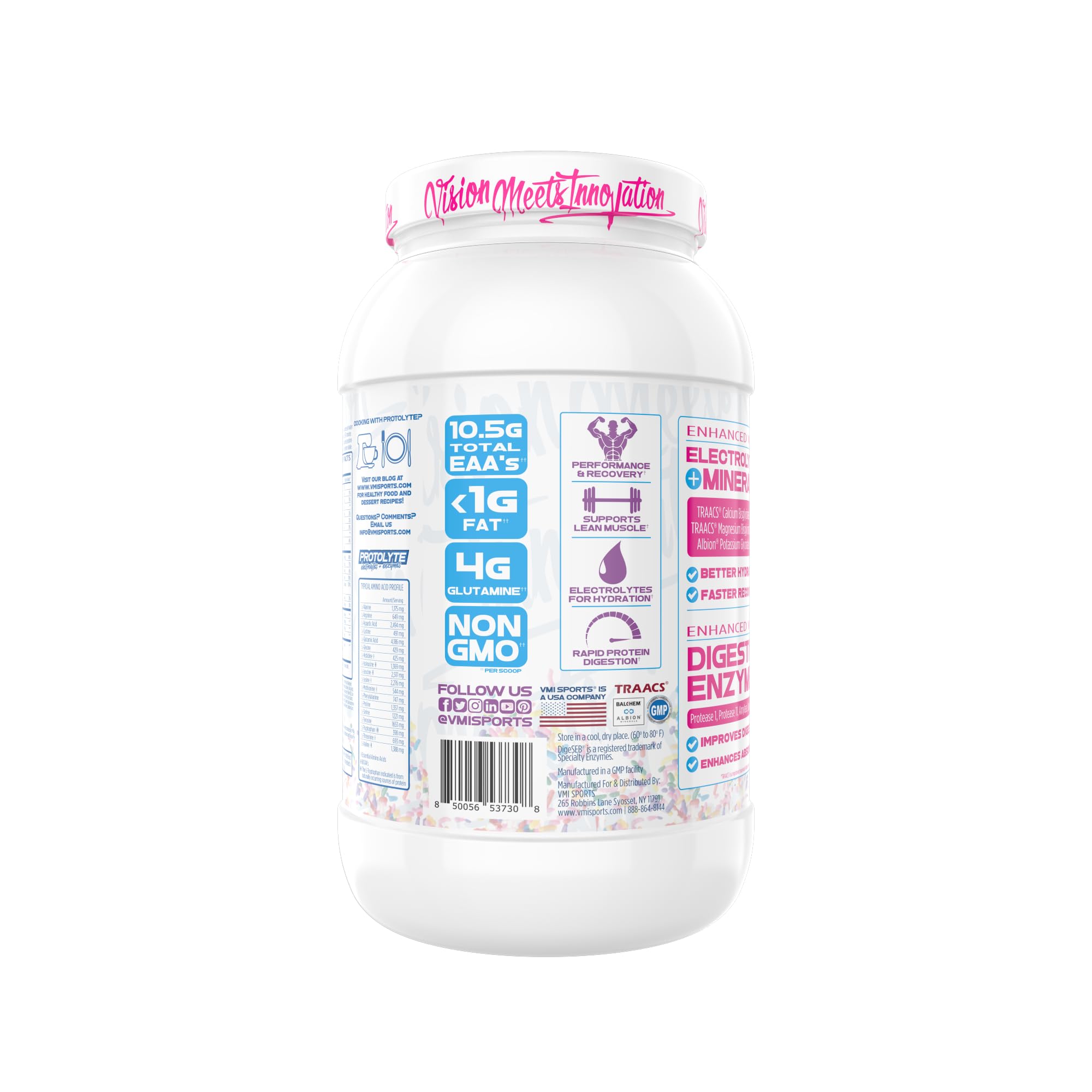 ProtoLyte packaging stresses non-GMO ingredients and quality whey isolate.