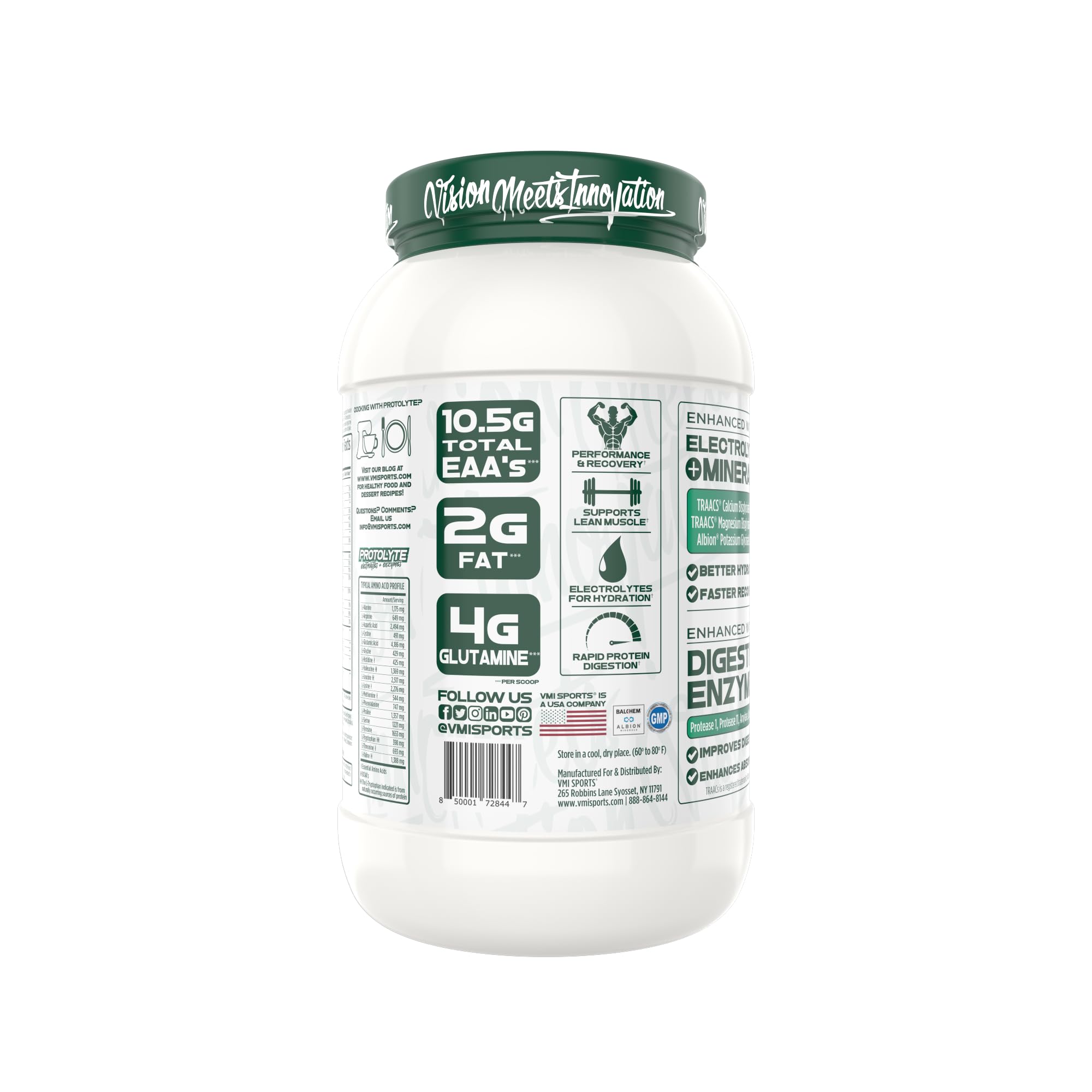 Plant protein sources from pea, pumpkin seed, and watermelon seed in Protolyte
