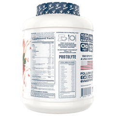 VMI Sports ProtoLyte nutrition panel highlights electrolytes and minerals.