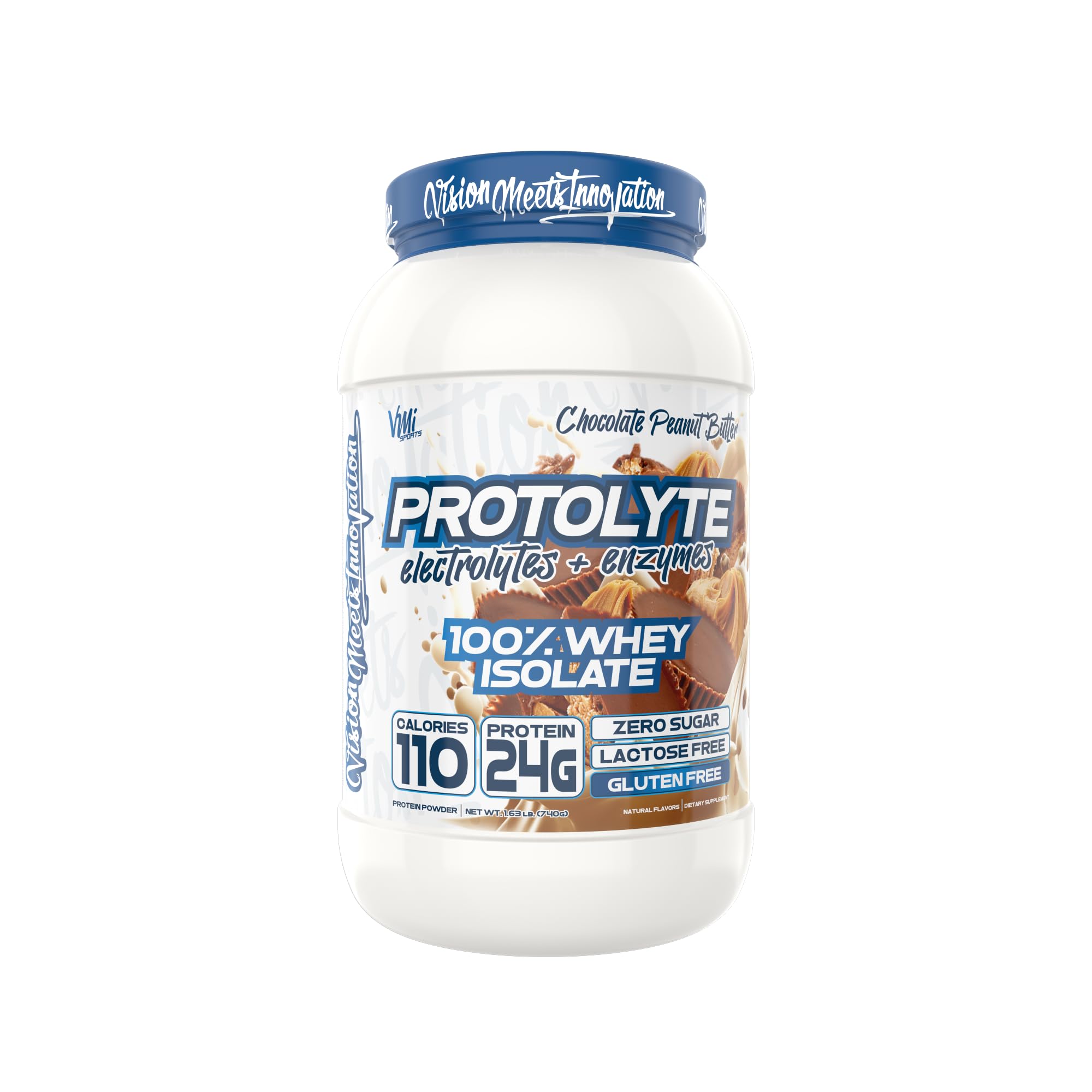 VMI Sports ProtoLyte whey isolate shaker shows easy mix for on the go nutrition
