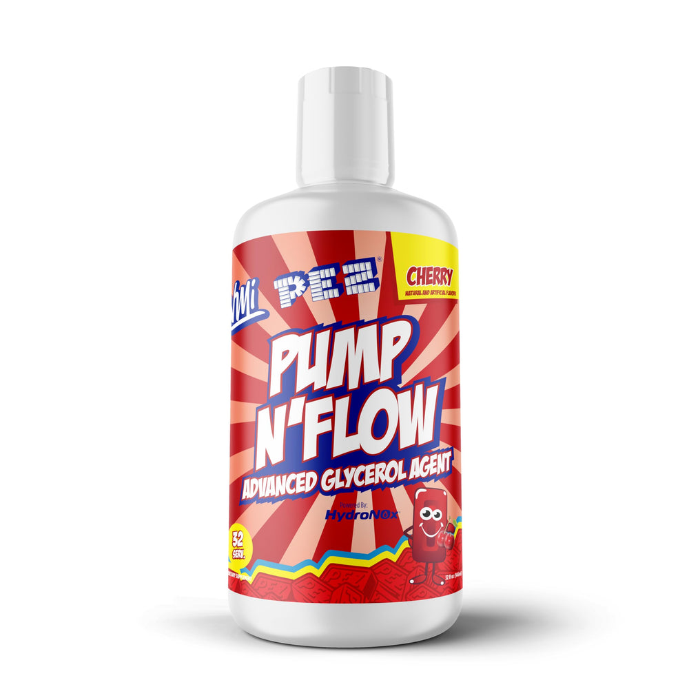 VMI Sports Pump N Flow bottle with Blue Shark Gummy for stimulant-free pumps.