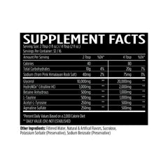 VMI Sports Pump N Flow label close-up showing glycerol and citrulline.