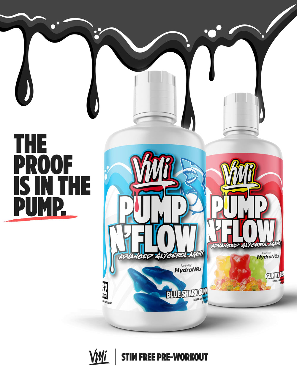 USA-made badge on packaging for VMI Sports Pump N Flow.