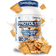 VMI Sports ProtoLyte Whey Isolate Cinnamon Crunch bottle ready for lean muscle fueling