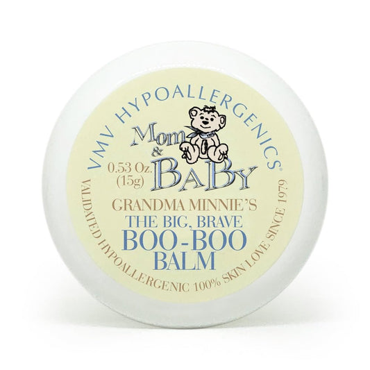 VMV Boo-Boo Balm jar close-up for sensitive skin care