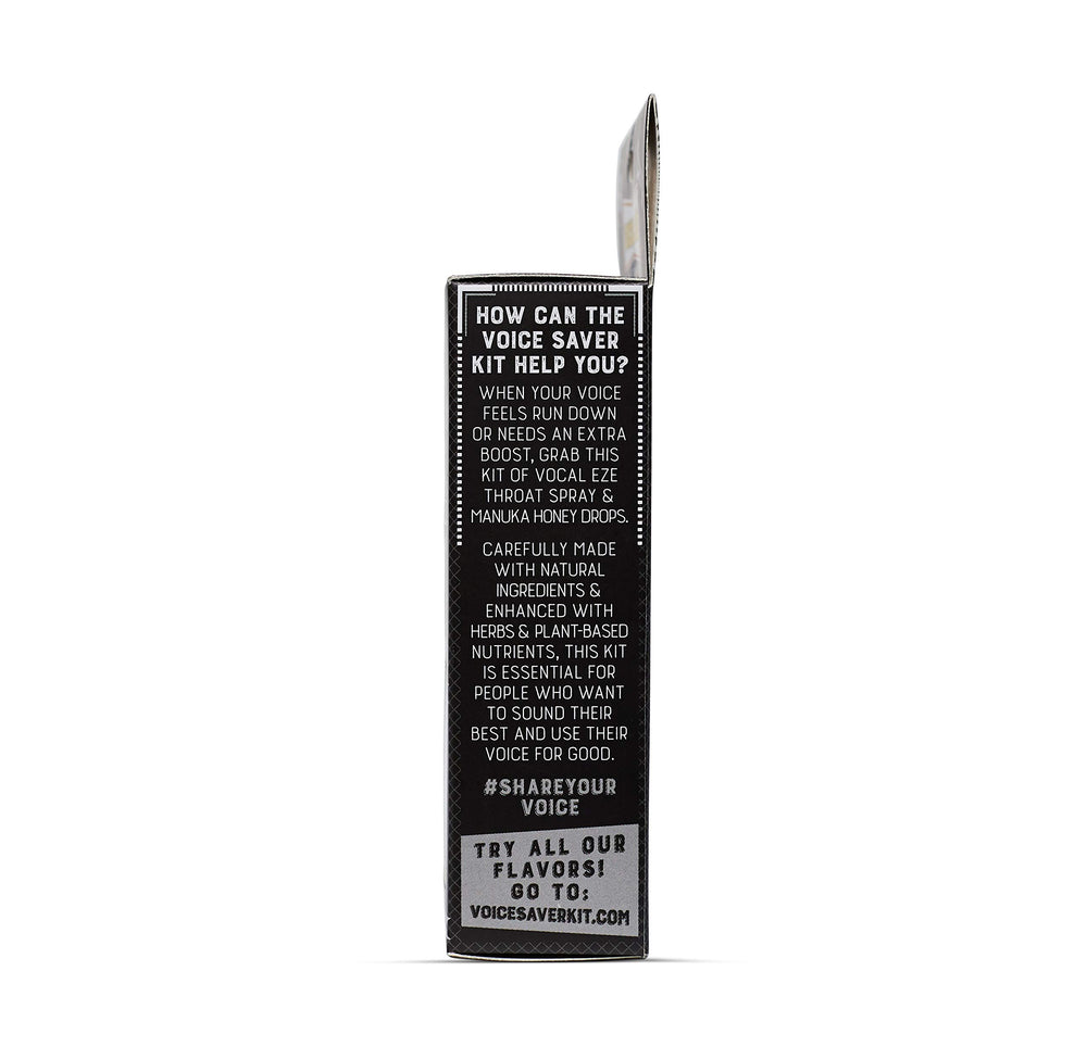 Vocal Eze herbal ingredients close-up showcasing plant-based throat support.