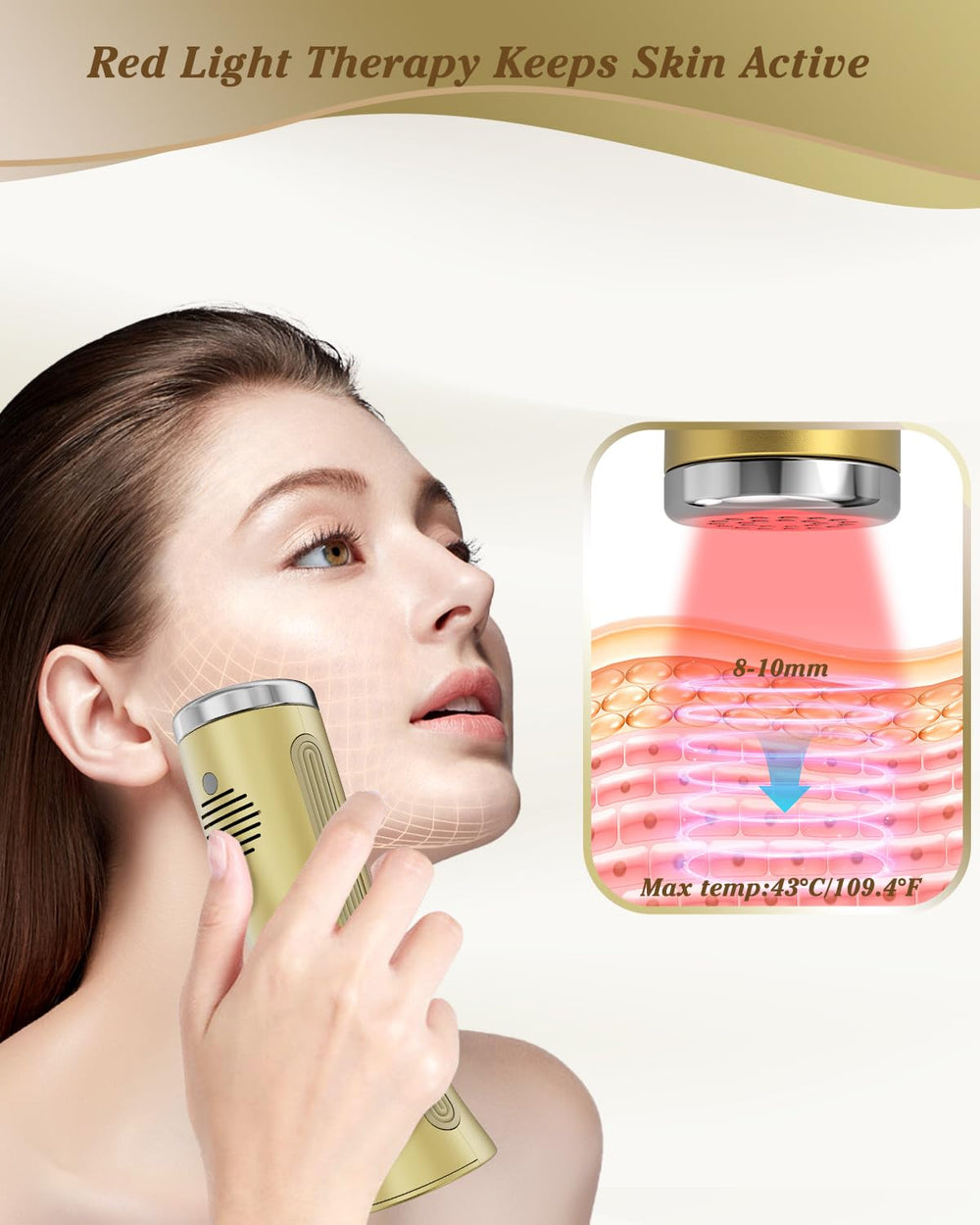 VOFEL neck-tone close-up highlighting contouring benefits during use.