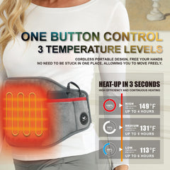 Vofuoti cordless heating pad with battery pack for wireless heat.