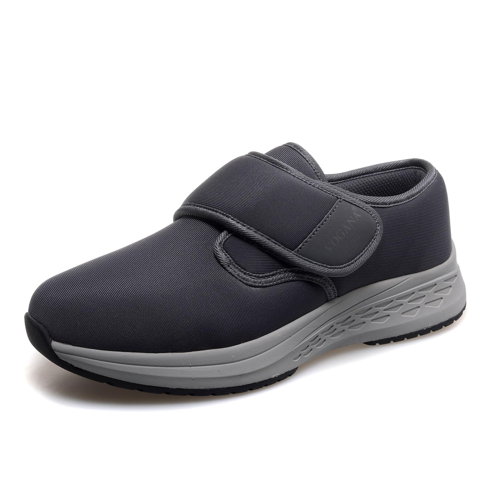Vogona grey shoe, close-up color and size 9 label.
