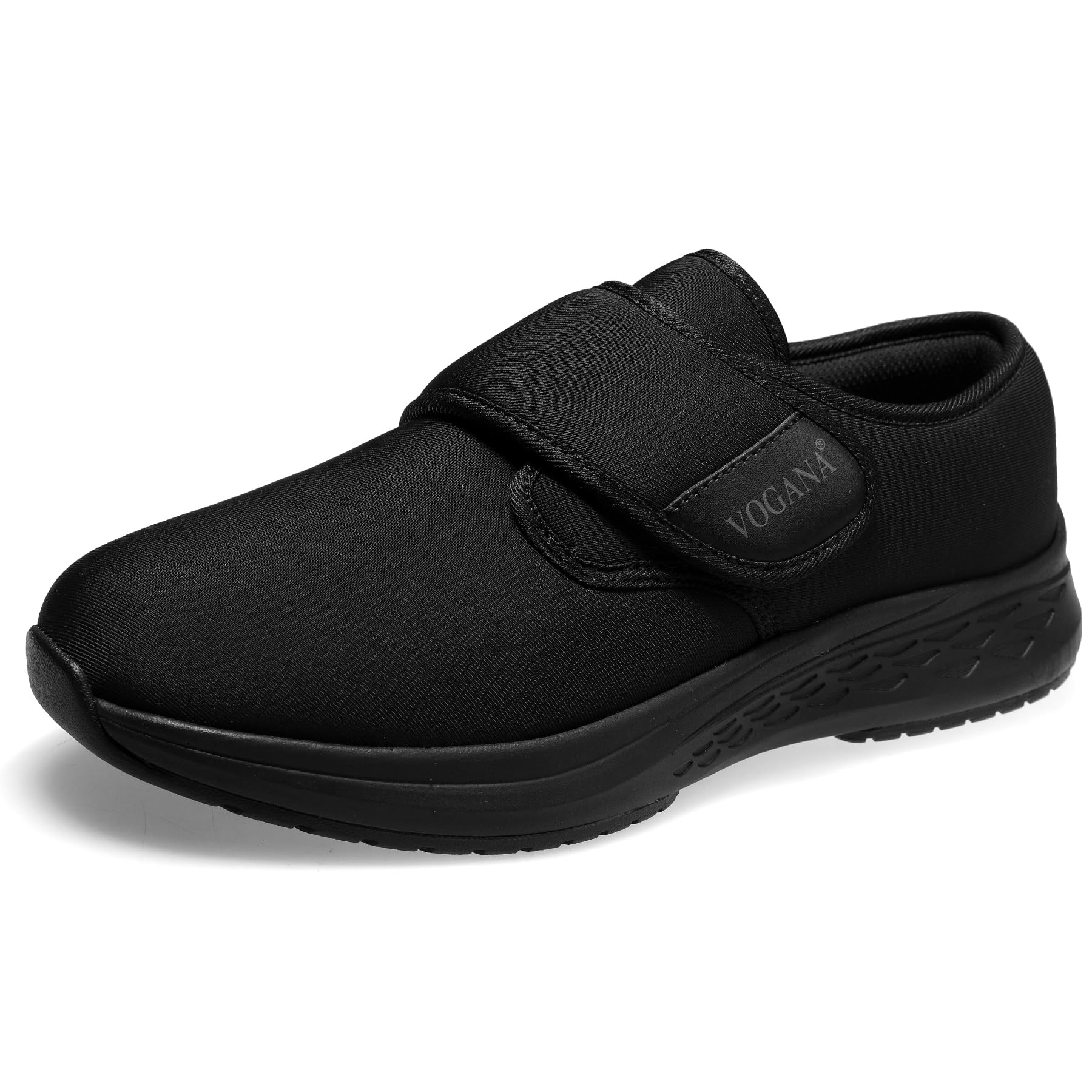 Vogana men's diabetic shoes with adjustable width for comfortable swollen-foot fit.