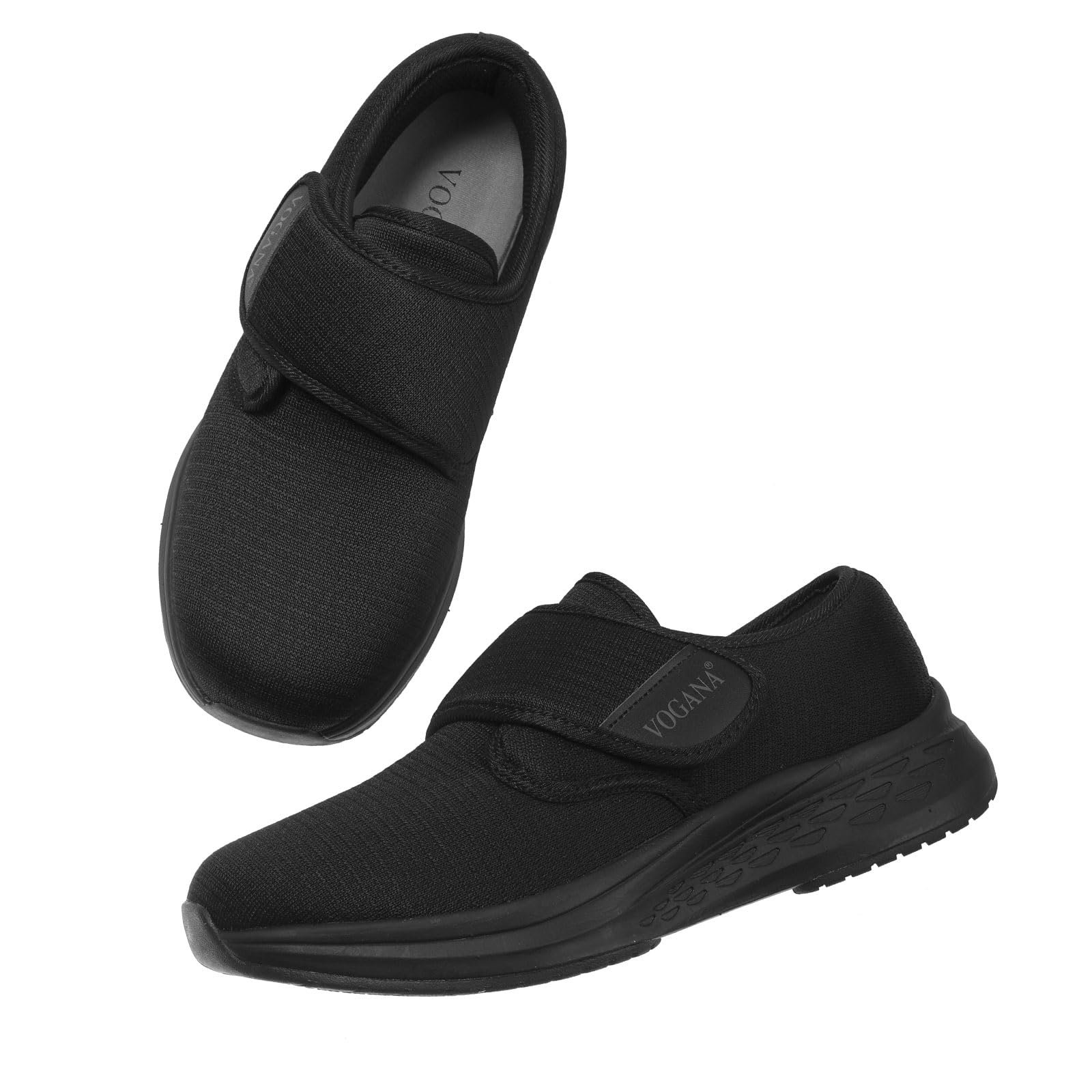 Vogana breathable stretch knit material close up, keeps feet dry longer.