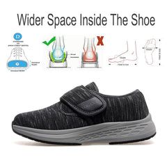 Vogana diabetic shoes stretch-knit material demonstrates moisture-wicking breathability.