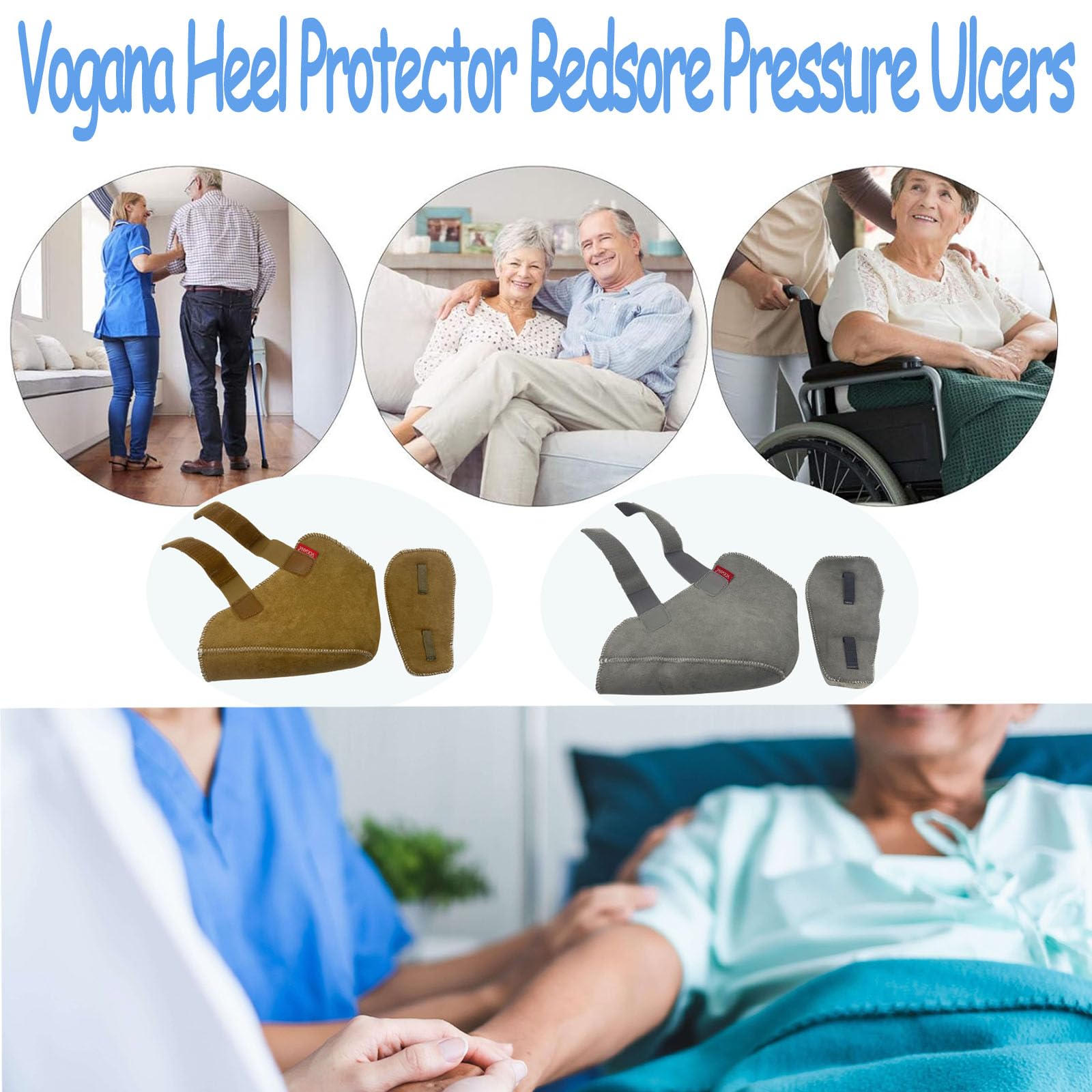 Vogona Fuzzy Heel Protector used on a wheelchair highlights mobility friendly support