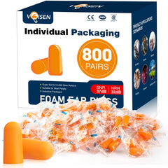 VOISEN ear plugs soft foam for comfortable long wear