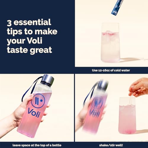 Voli Electrolytes Raspberry packet in glass for keto-friendly hydration.