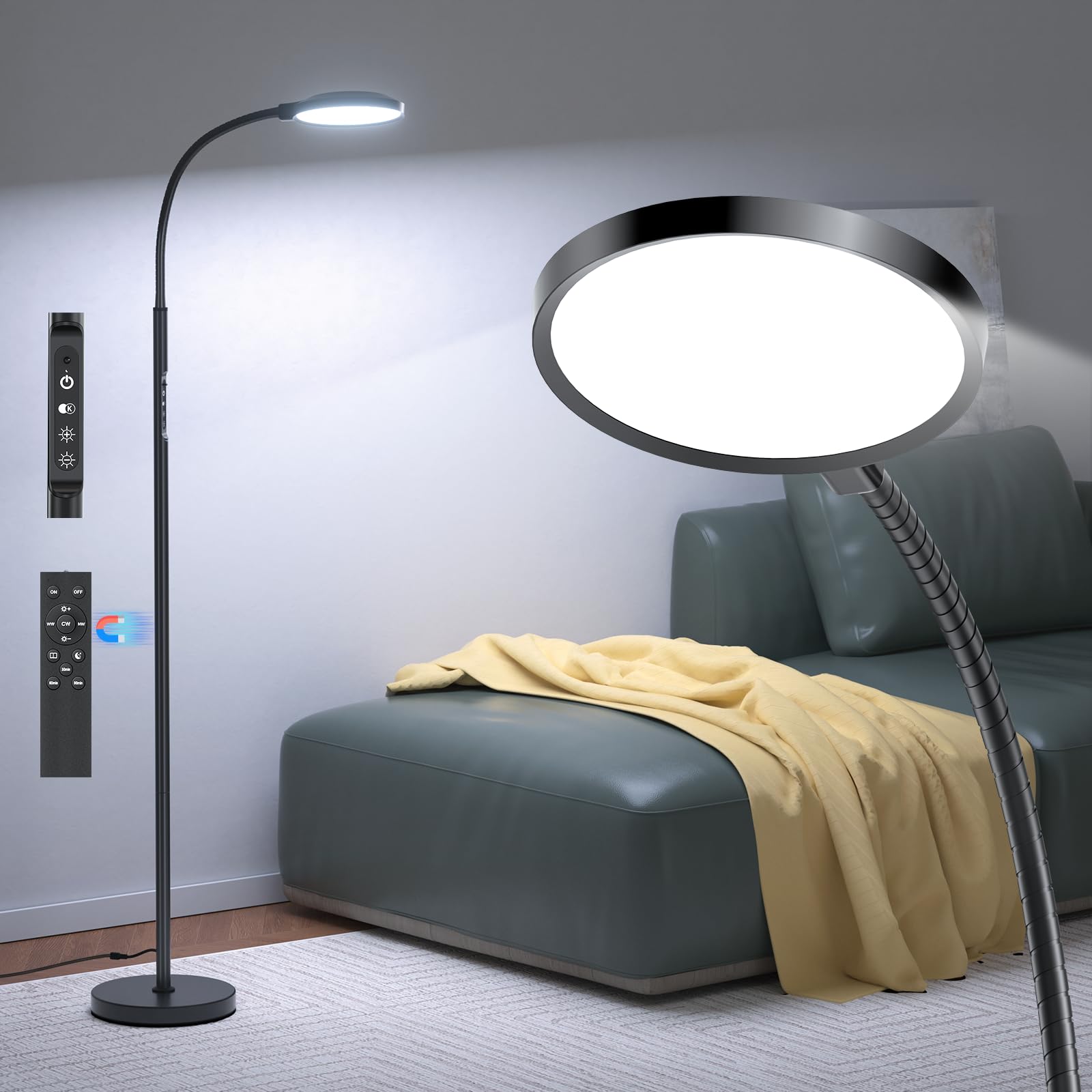 VOLISUN 10000 Lux lamp front view for mood support through bright daylight.