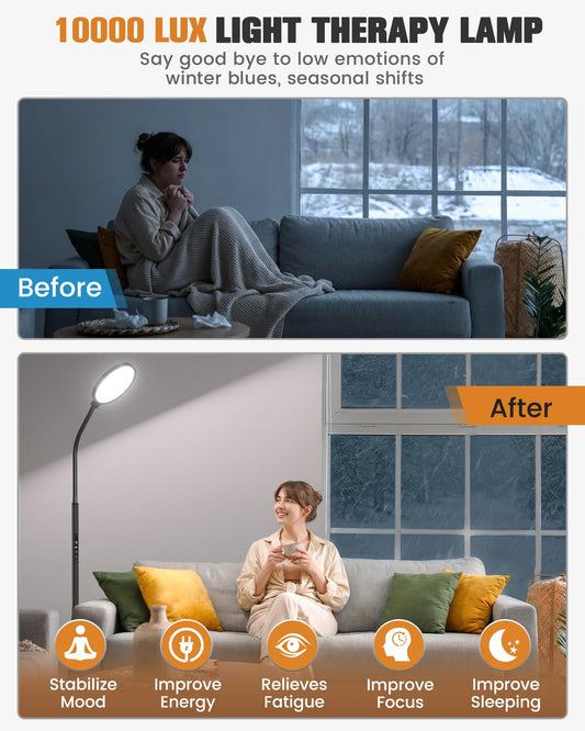 VOLISUN lamp with touch panel and remote for convenient operation.
