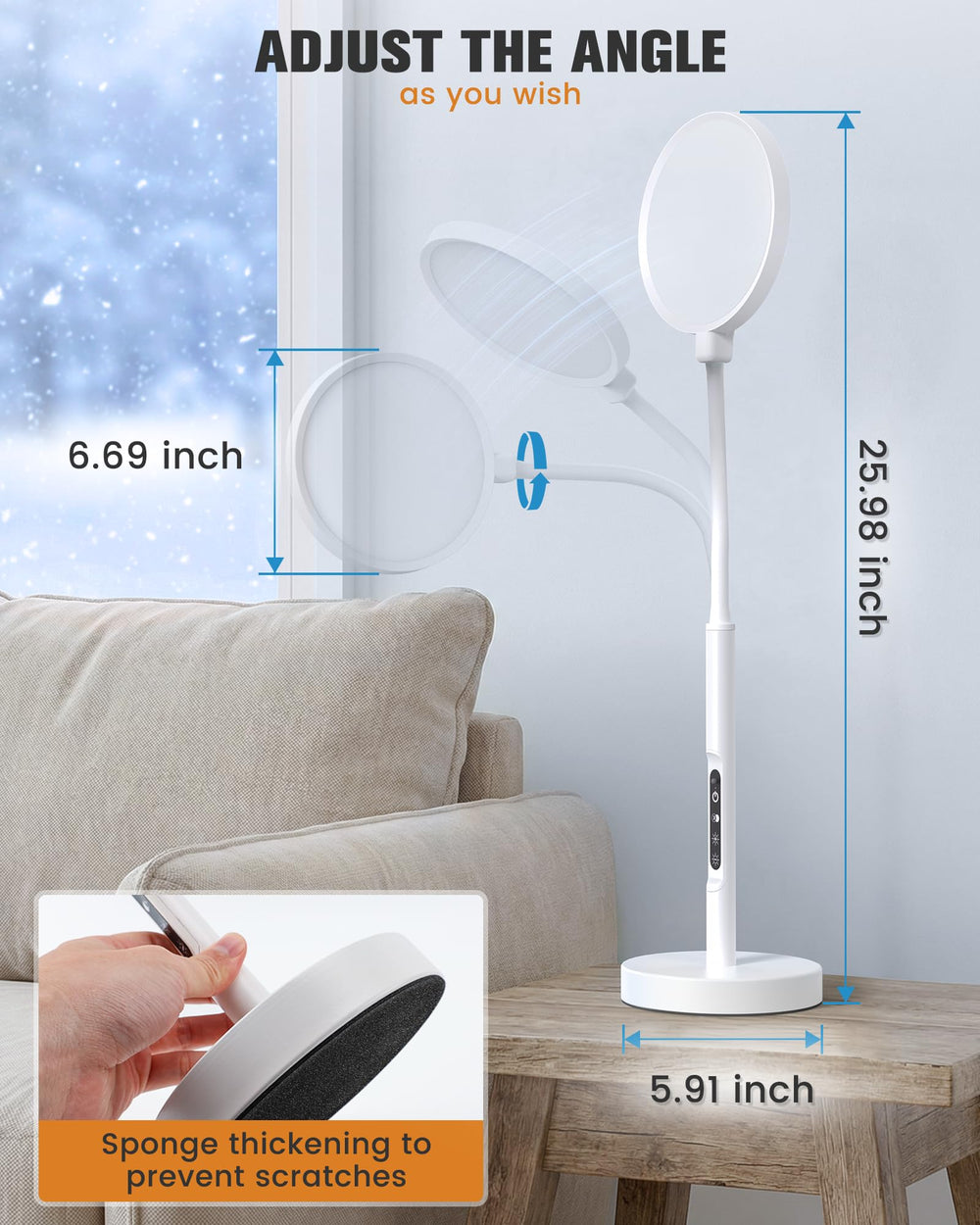 VOLISUN magnetic remote attachment keeps the remote within reach.