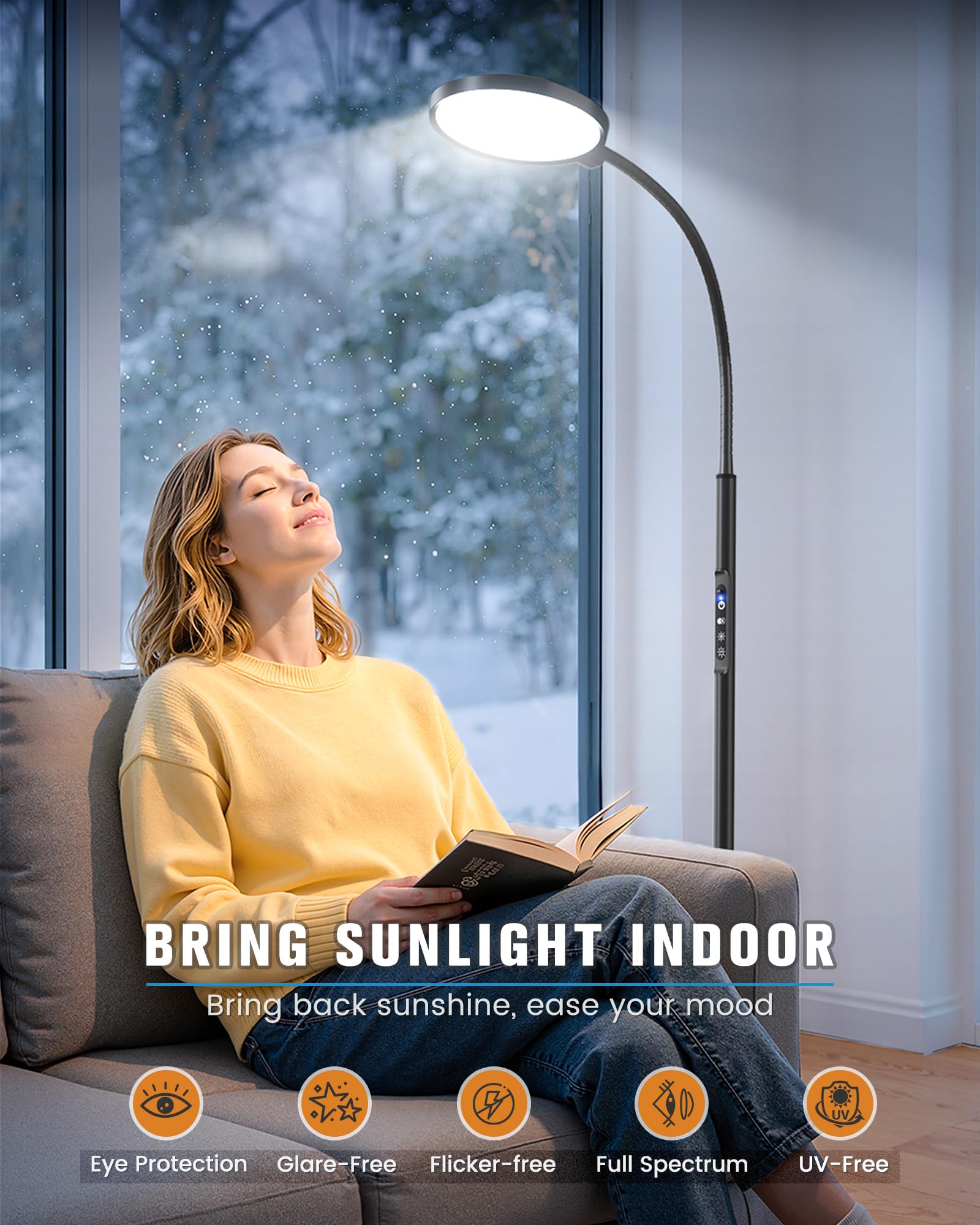 VOLISUN gooseneck allows precise light targeting.