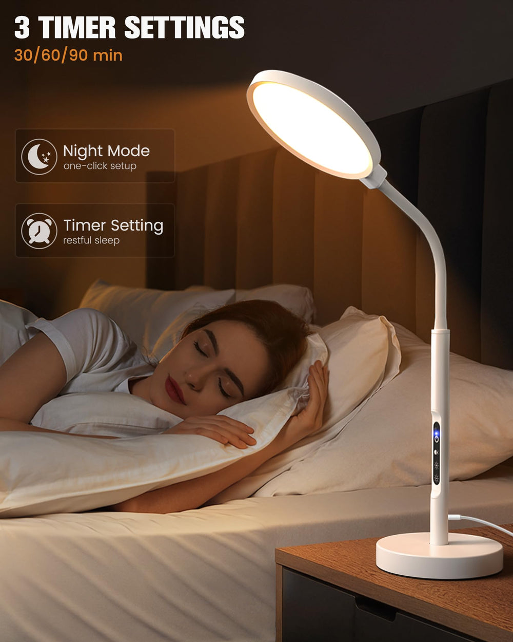 VOLISUN timer presets of 30, 60, and 90 minutes optimize sessions.