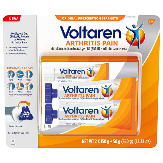 Voltaren Pain Gel Set 150 g tubes front view for large-area coverage.