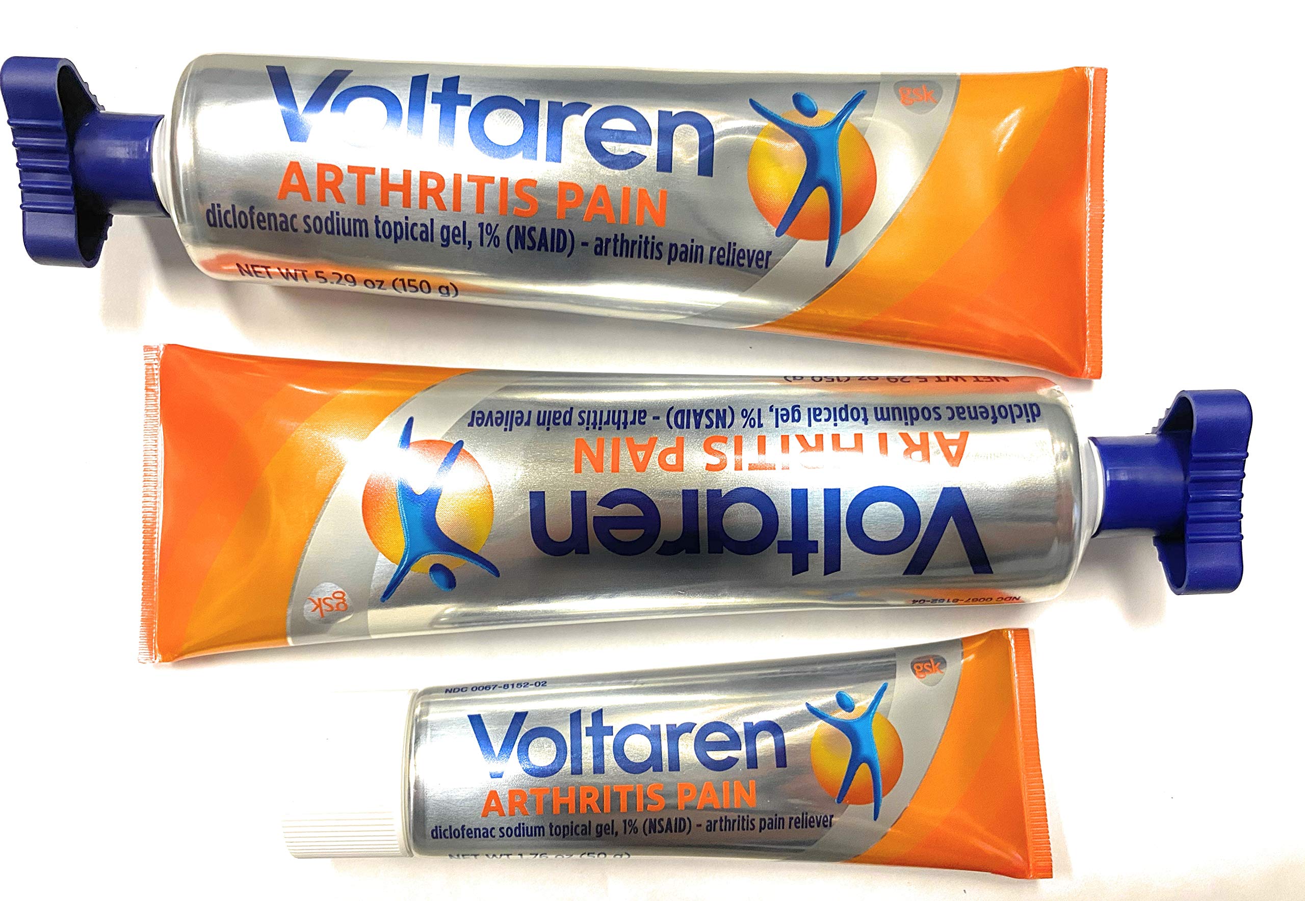 Voltaren Pain Gel Set back view with usage notes.