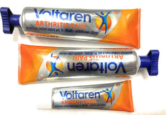 Voltaren Pain Gel Set back view with usage notes.